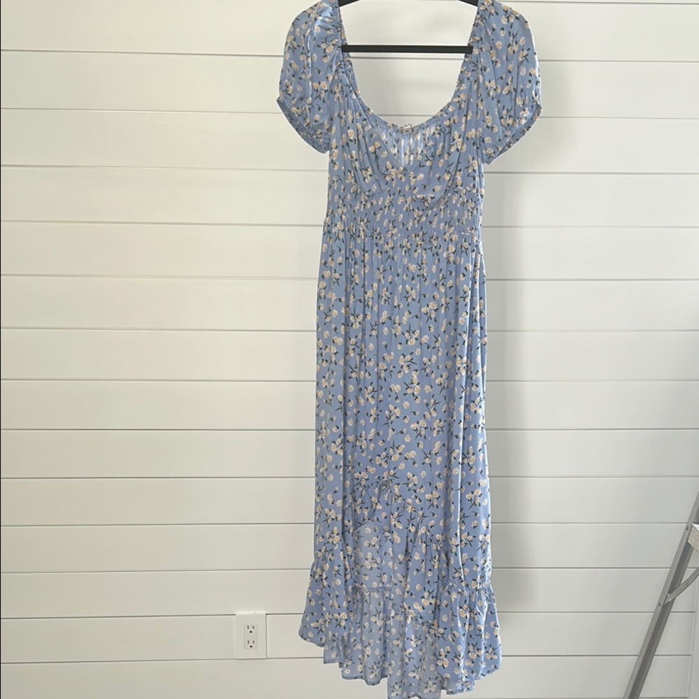 Floral Blue Maxi Dress